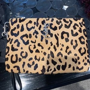 YSL leather clutch